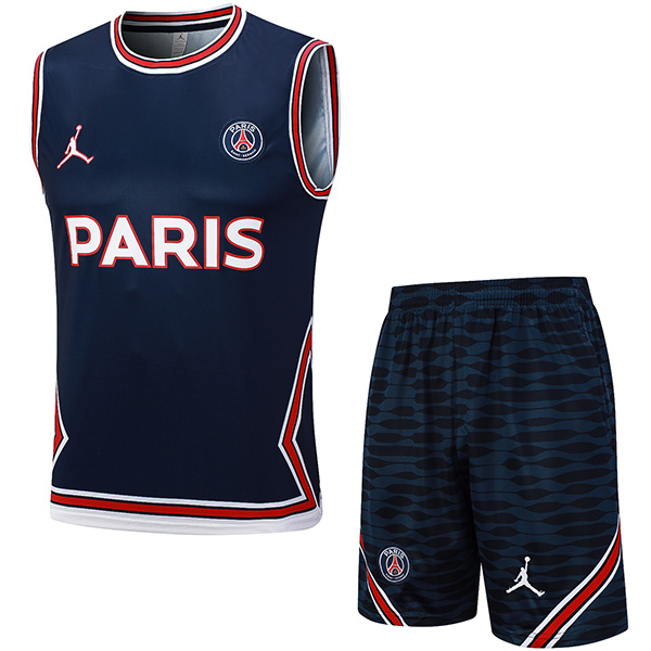 Jordan paris saint germain débardeur maillot marine uniforme de basket-ball kit swingman édition limitée chemise 2023-2024